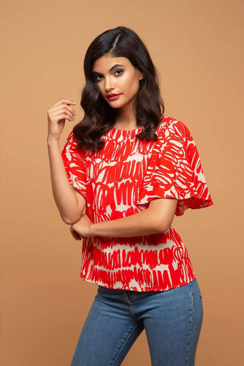 Juniper Top - Red Script